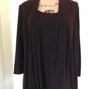 Onyx Red Metallic Sparkle Top (M)